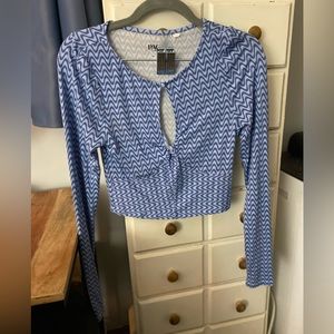 PAC Cares LS twist crop top